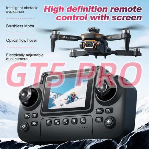 Imagen 1 del producto Dron profesional GT5 GT8 Original con 8K HD tres cámaras 5G WiFi 4K 5G GPS juguetes de distancia RC plegables sin escobillas