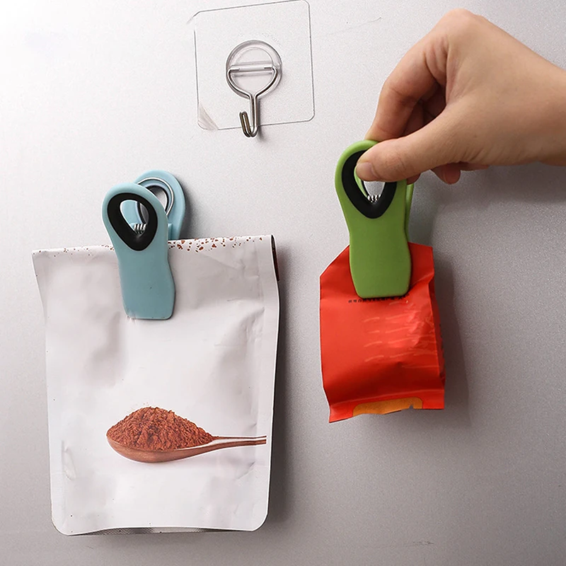 Moisture-proof Decorative Refrigerator Magnetic Clip Food Grade Non-slip Memo Note Magnet Clip Strong Magnet Food Sealing Clip