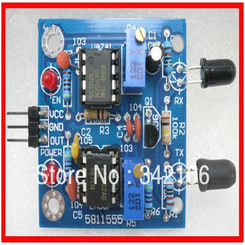 Infrared Obstacle Avoidance Sensor Module with Output Adjustable Distance Indicates 1-80CM