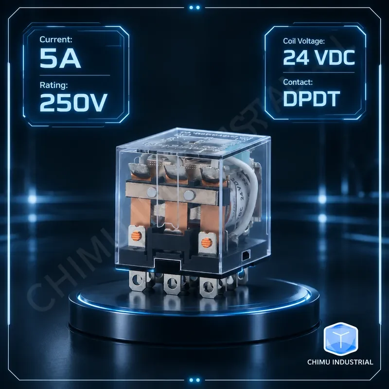 【CHIMU INDUSTRIAL】 for HH63P LY3NJ General Electromagnetic Relay 11 Pin 10A Silver Contact