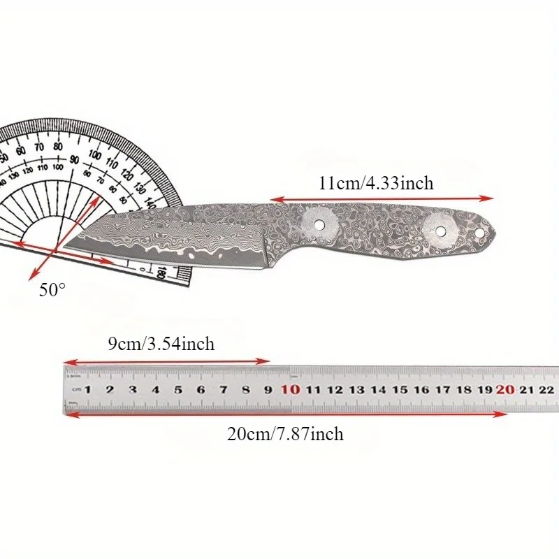 Semi Finished Damascus Steel Knife Blank VG10 Steel Blade Strip for DIY Outdoor EDC Tool