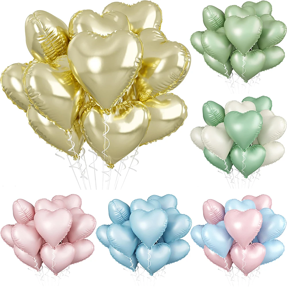 

18inch Heart Foil Balloons Inflatable Helium Ballons for Birthday Party Valentines Gift Wedding Anniversary Decorations Balloon