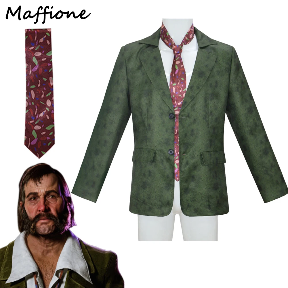 

Men Harrier Du Bois Cosplay Coat Costume Game Disco Elysium Disguise Male Adult Boys Outfits Jacket Necktie Necklace Halloween