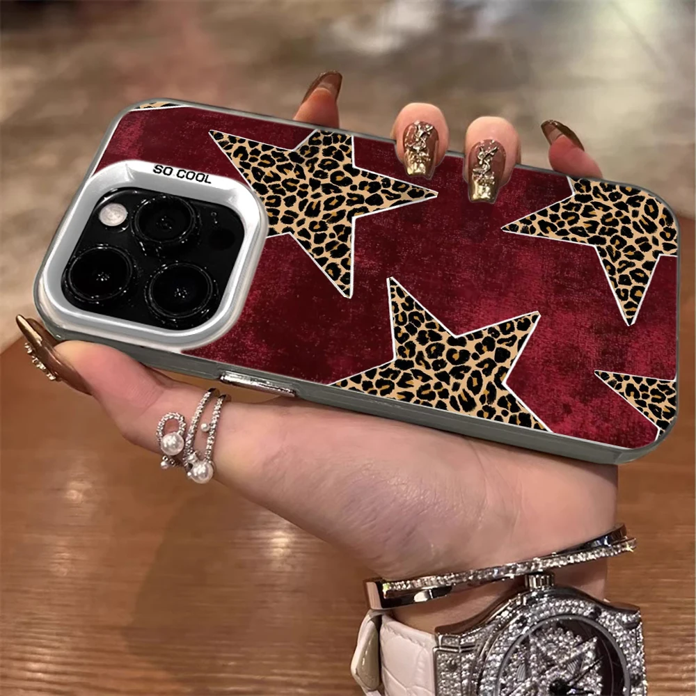 Retro-Leopardenmuster-Collage-Hülle für iPhone 13 15 Pro Max Hüllen iPhone 11 12 14 ProMax 17 16 Plus 7 8 XS XR Stoßfeste IMD-Abdeckung – Detail 17
