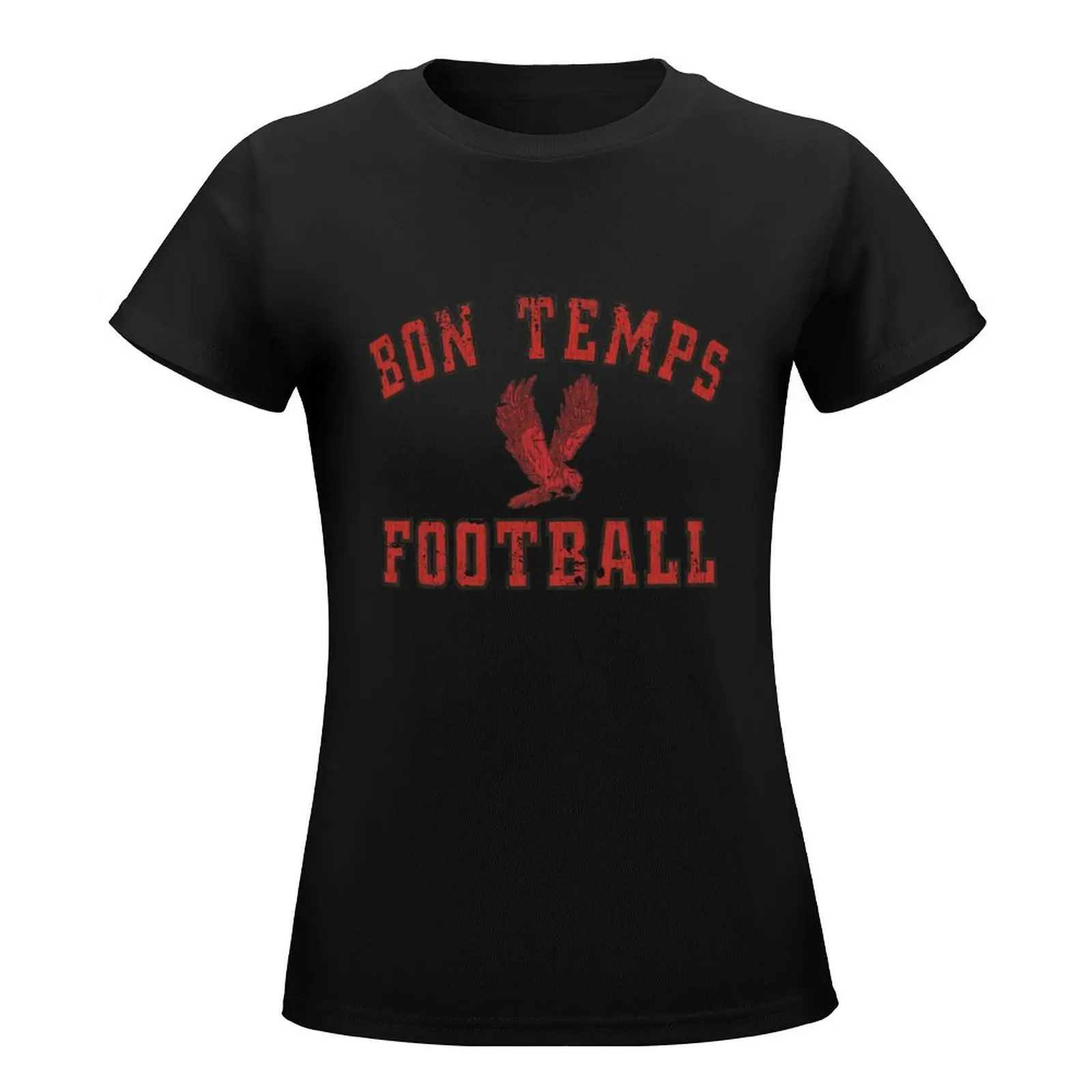 Bon Temps Football Vintage T-Shirt Blouse summer clothes cotton t shirts Women