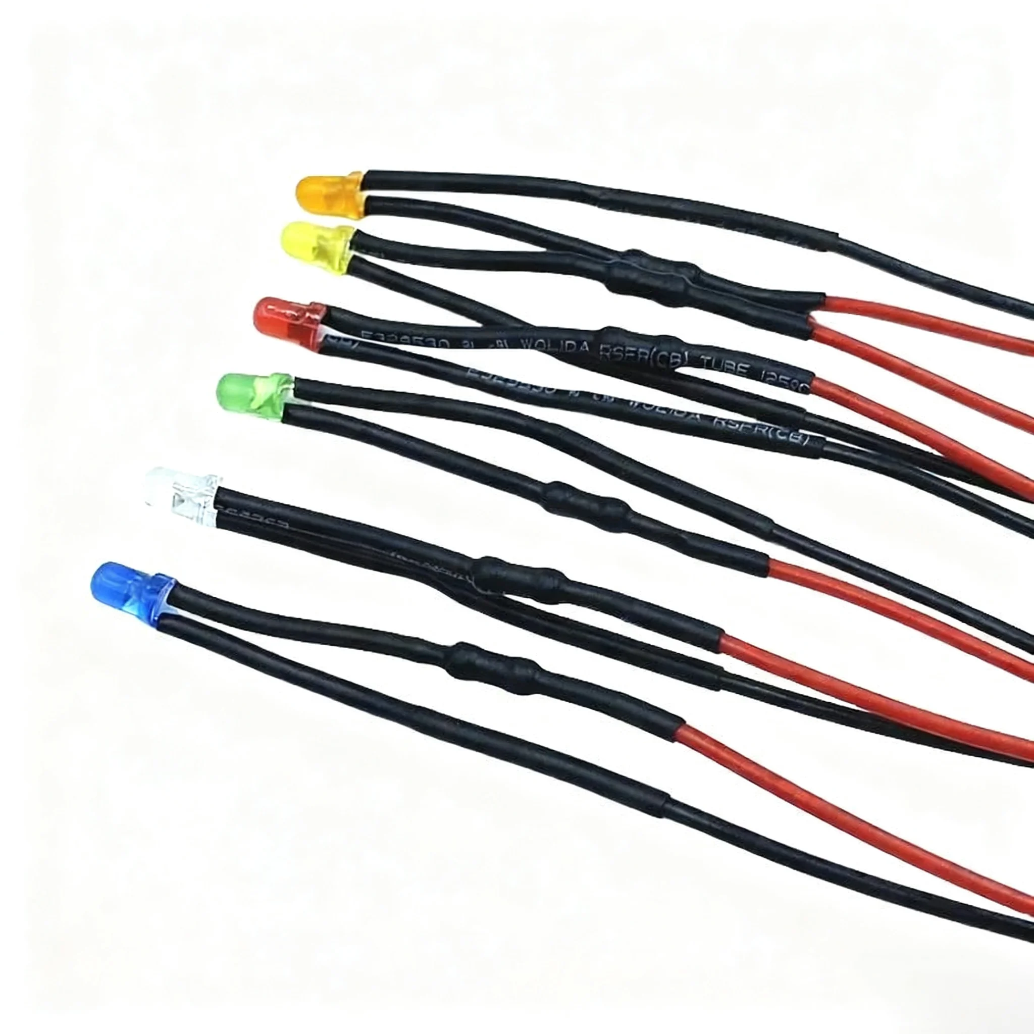 3MM wired LED light beads, light-emitting diodes, toy car signal indicator lights, decorative lights, 3V, 6V, 9V, 12V, 24220V