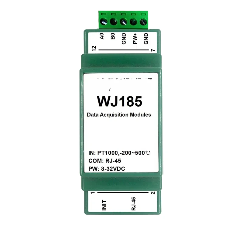 Pt100/Pt1000 Temperature to Modbus TCP and MQTT Network Data Acquisition Module WJ185