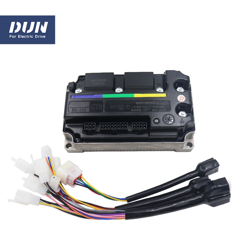 DUN/VOTOL Controller 72V EM100 GTR 100A DC Sine Wave for QS Mid Drive 3KW Motor