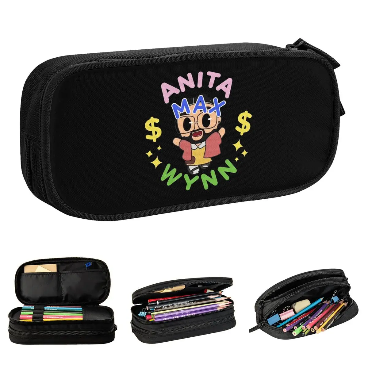 

Anita Max Wynn Pencil Case Creative Cute Pen Holder Bag for Student Big Capacity Students School Cosmetic Pencil Box