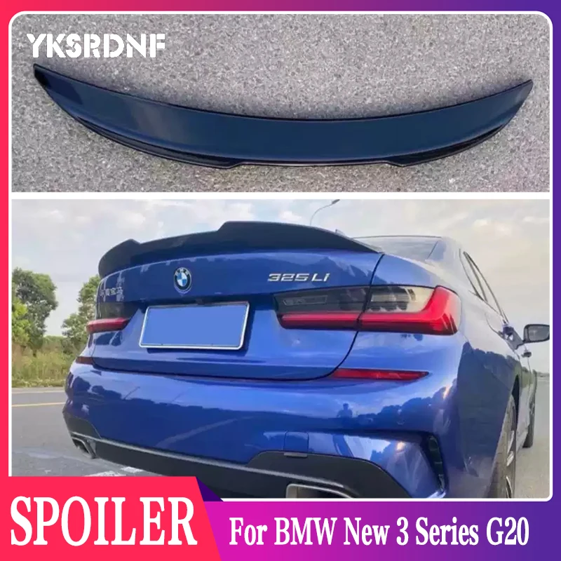 For BMW New 3 Series G20 2019 2020 21 2022 2023 Spoiler 320i 320D ABS Plastic PSM Style Primer Color Rear Trunk Lip Spoiler Wing