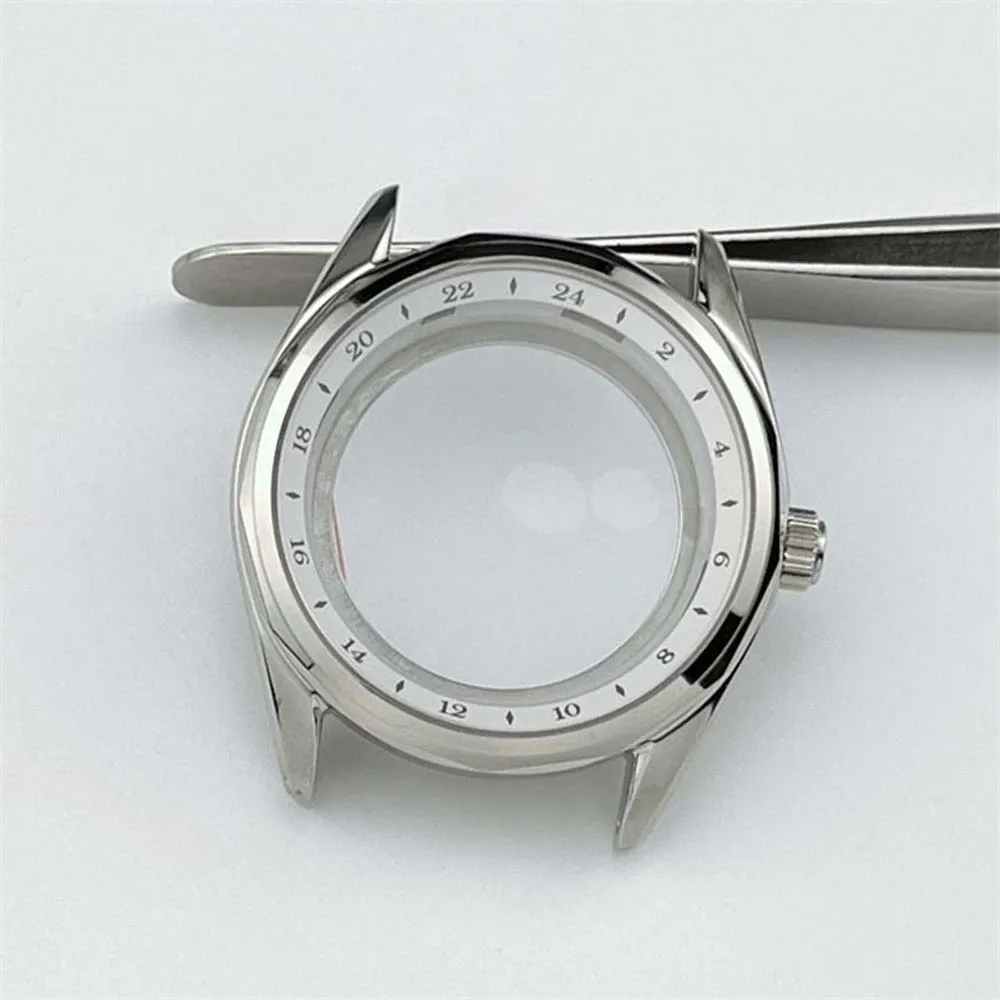 

39MM Stainless Steel Sapphire Titanium Alloy Watch Case 22mm Watch Strap for NH35/NH36/4R35A/4R36A Movement