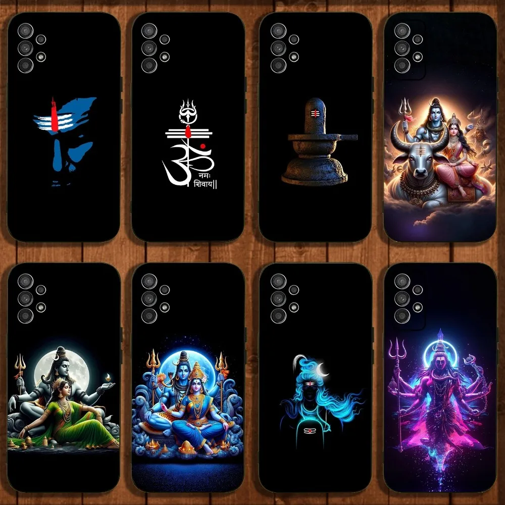 

Lord Shiva Hindu God Phone Case For Samsung Galaxy A13,A21s,A22,A31,A32,A52,A53,A71,A80,A91 Soft Black Cover