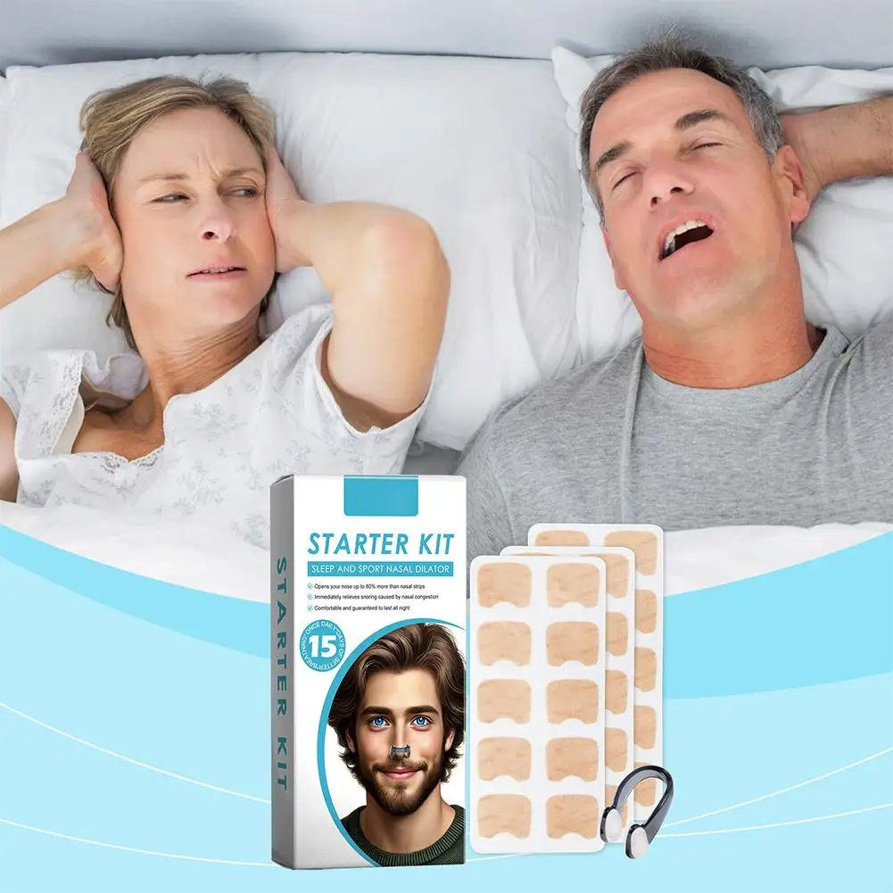 Ingestão Respiração Nasal Strip Starter Kit, Dilatadores, Aumentar Reduzir o Ronco, Melhor Sono