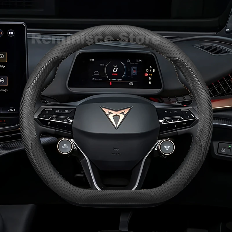 Leather Car Steering Wheel Cover for Cupra Formentor Tavascan 2025-2019 Auto Steering Wheel Cover Cupra Formentor Accessories