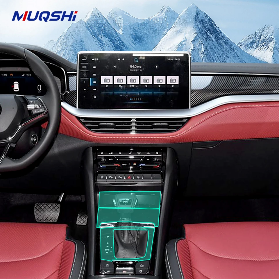 

Car Interior Paint protection Film For Skoda Kodiaq GT 2017-2024 TPU Anti-Scratch Sticker Gear Panel Decoration Film Matte