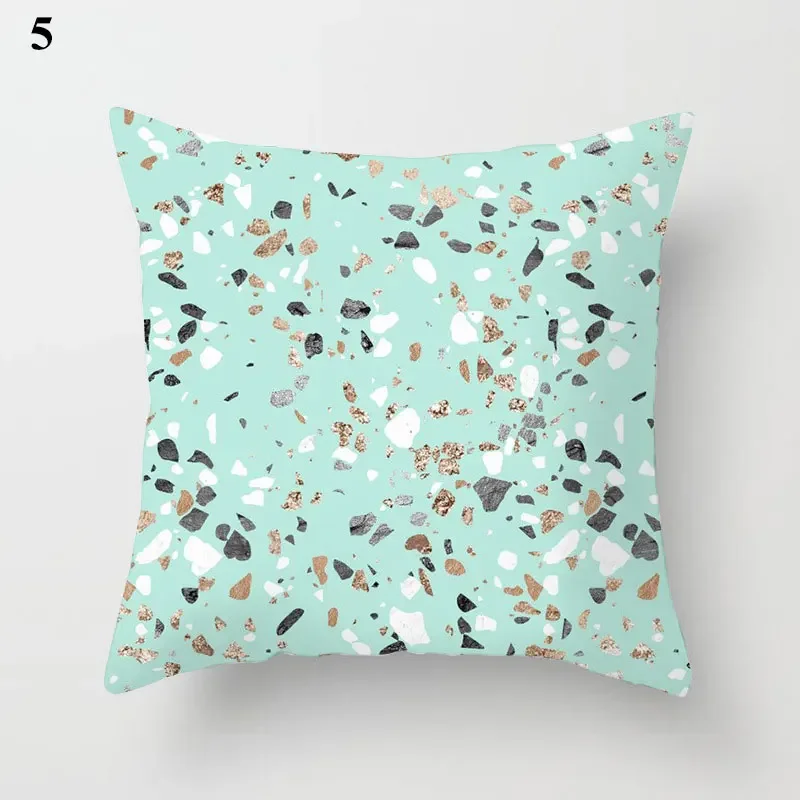 Fresh fashion mint green blue pillowcase living room sofa office cushion cover modern simple geometric home decor