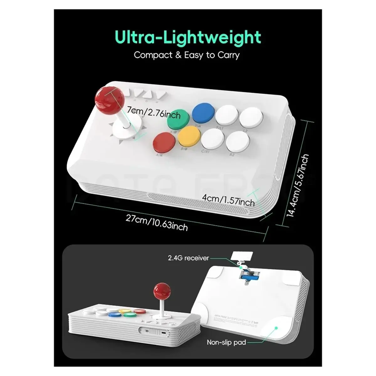 Y851A*☀▃2pcs Y5A PRO Stick Switch Window Fight Stick Support Wireless BT 2.4G Receiver and Wired Connection