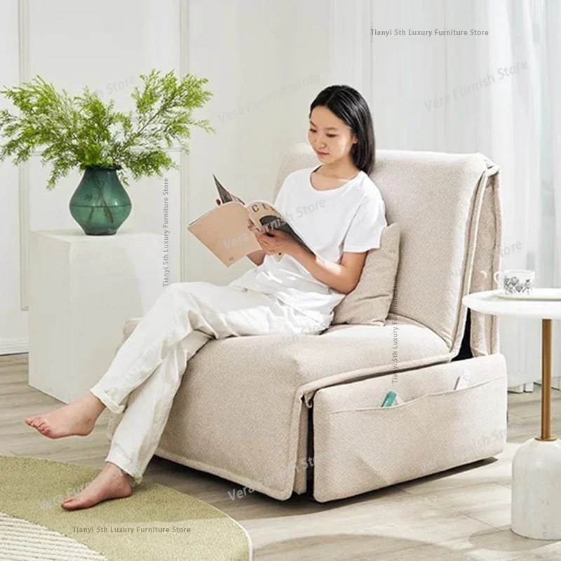 

Italian Minimalism Sofa Bed Foldable Power Recliner Modern Simple Design Reclining Sofas Floor Home Furniture Canape Salon FYSF