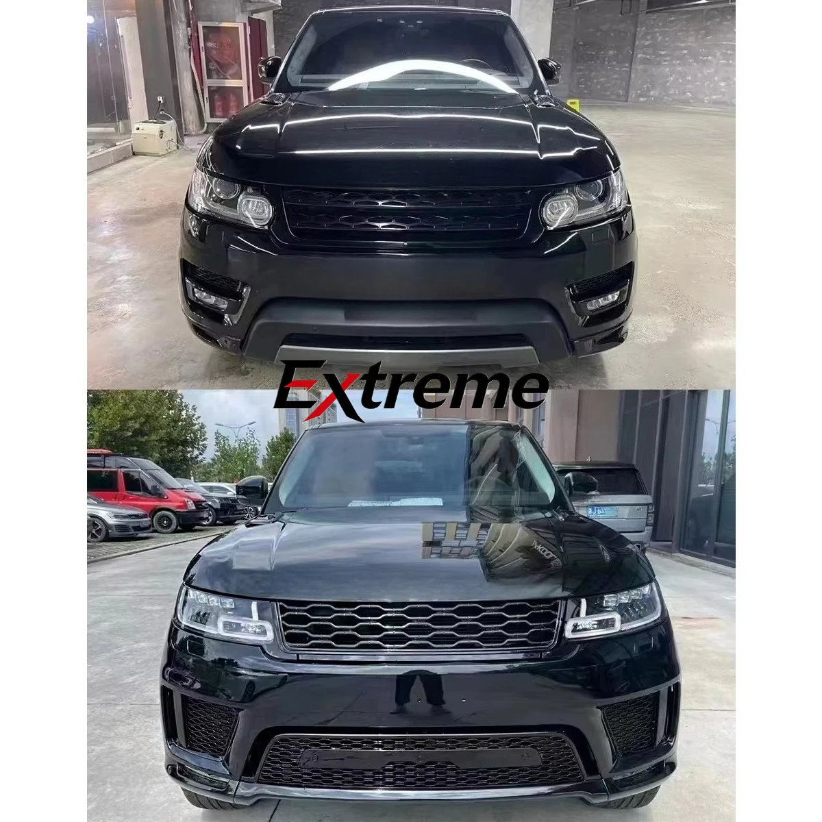 Contain Grill Bumper Body Kit for Land Rover Range Rover Sport L494 2014-2017 Upgrade to 2020 Style.