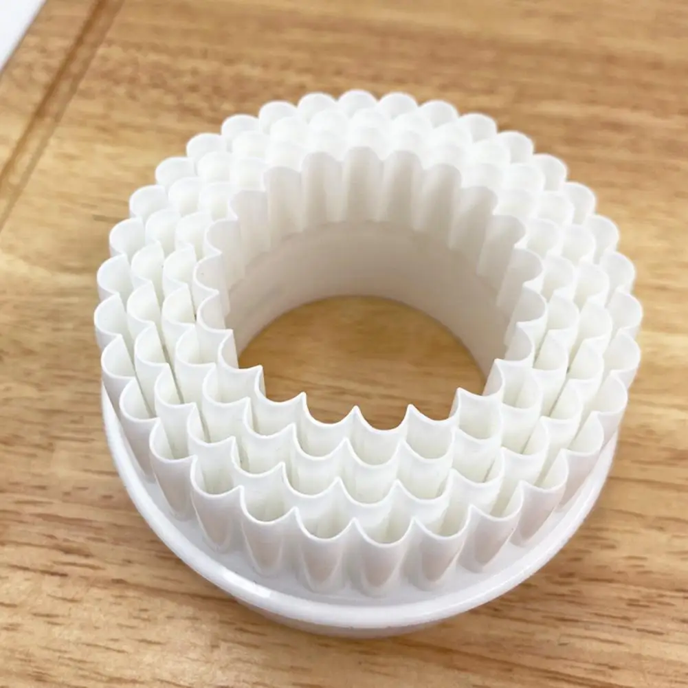 Dough Shape Molds Double-sided Cookie Cutters 	Cake Rings Round Clear Texture Pastry Shaping Mould Baking Mold Cake Tools