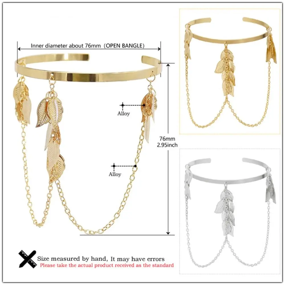 Chaîne de bras à pampilles en métal, réglable, à la mode, rétro, large ouverture, accessoires de bijoux, nouvelle collection