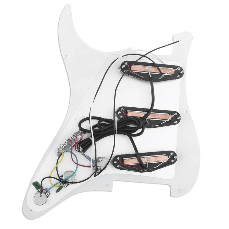 

AA75-Prewired Pickguard Pickup Kit SSS Dual Hot Rail Humbucker Pickups Pickguard Scratchplate Assembly