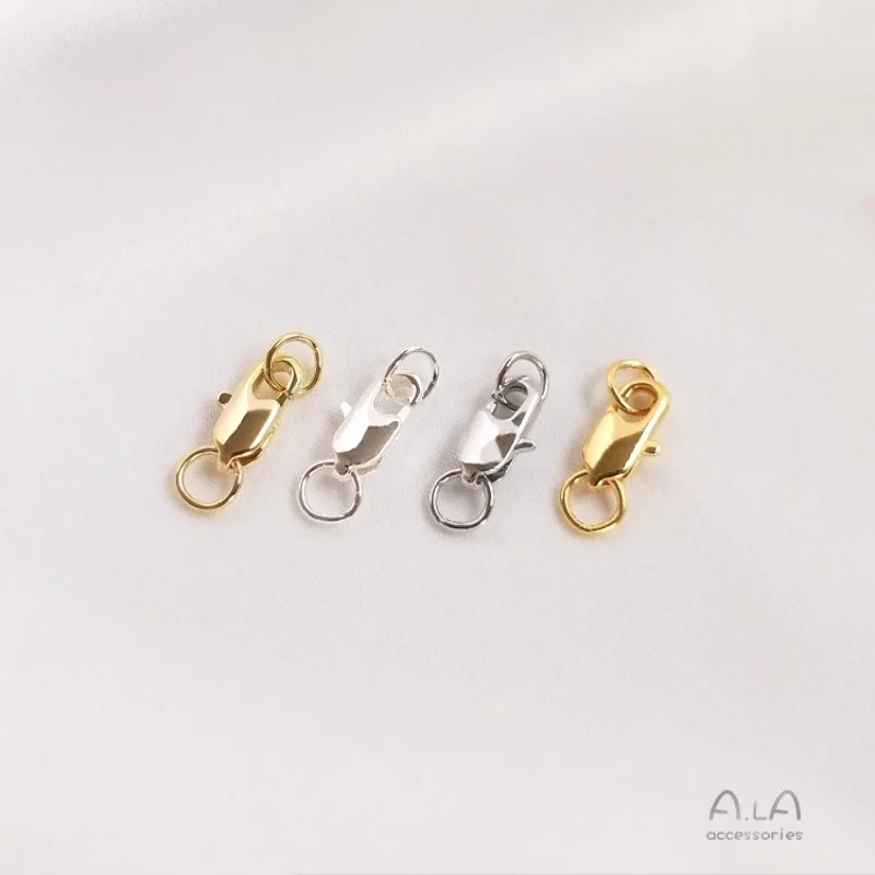 14K18K Real Gold Sterling Silver DIY Color Accessories Korean Fishtail Buckle Spring Buckle Lobster Buckle DIY Jewelry Material
