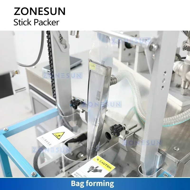 ZONESUN Liquid Filling and Sealing Machine Sachet Packaging Ketchup Pasta Sauce Packet Mixing Heating Coding ZS-FS240LS