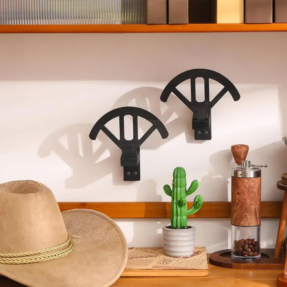 Portable Wooden Cowboy Hat Rack Wall Mounted Adjustable Design Hat Storage Holder Space Saving Keep Original Shape Hat Holder