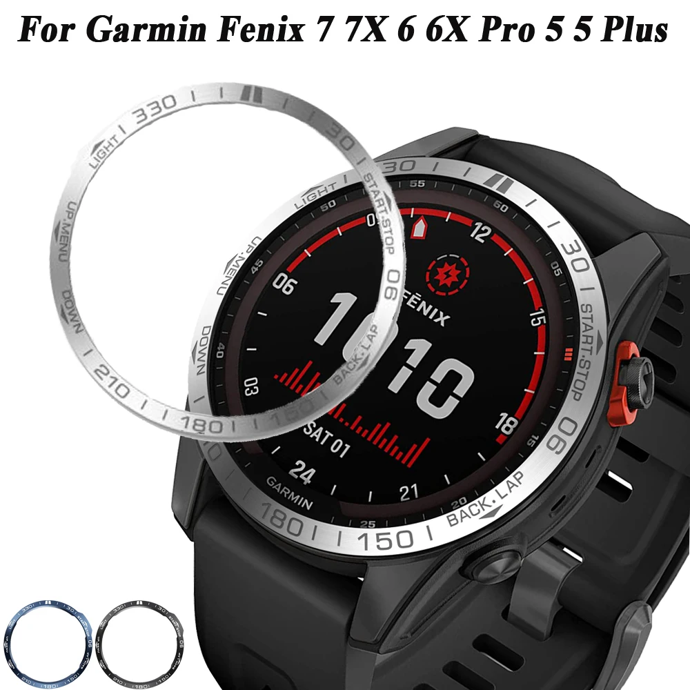 Metal Bezel Rings for Garmin Fenix 7 7x 6 6x Pro 5 5 Plus Smart Watch Styling Frame Case Cover Rings Anti Scratch Protection