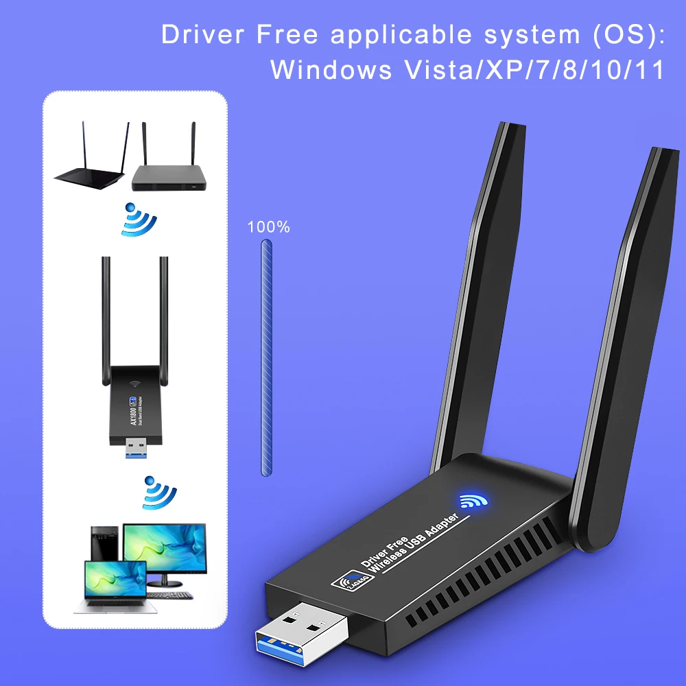 1300Mbps USB WiFi Adapter Bluetooth 5.0 Dongle Wi-Fi Ethernet Network Card Dual Band 2.4G 5G USB3.0 WiFi Receiver for PC Laptop