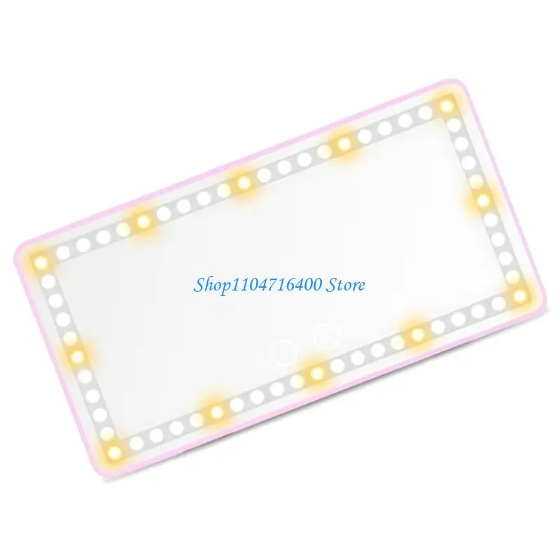 y1gd Car Interior Accessory Vanity Mirror Rechargeable 60 LEDs 3 Light Settings Dimmable Touch Control for Women