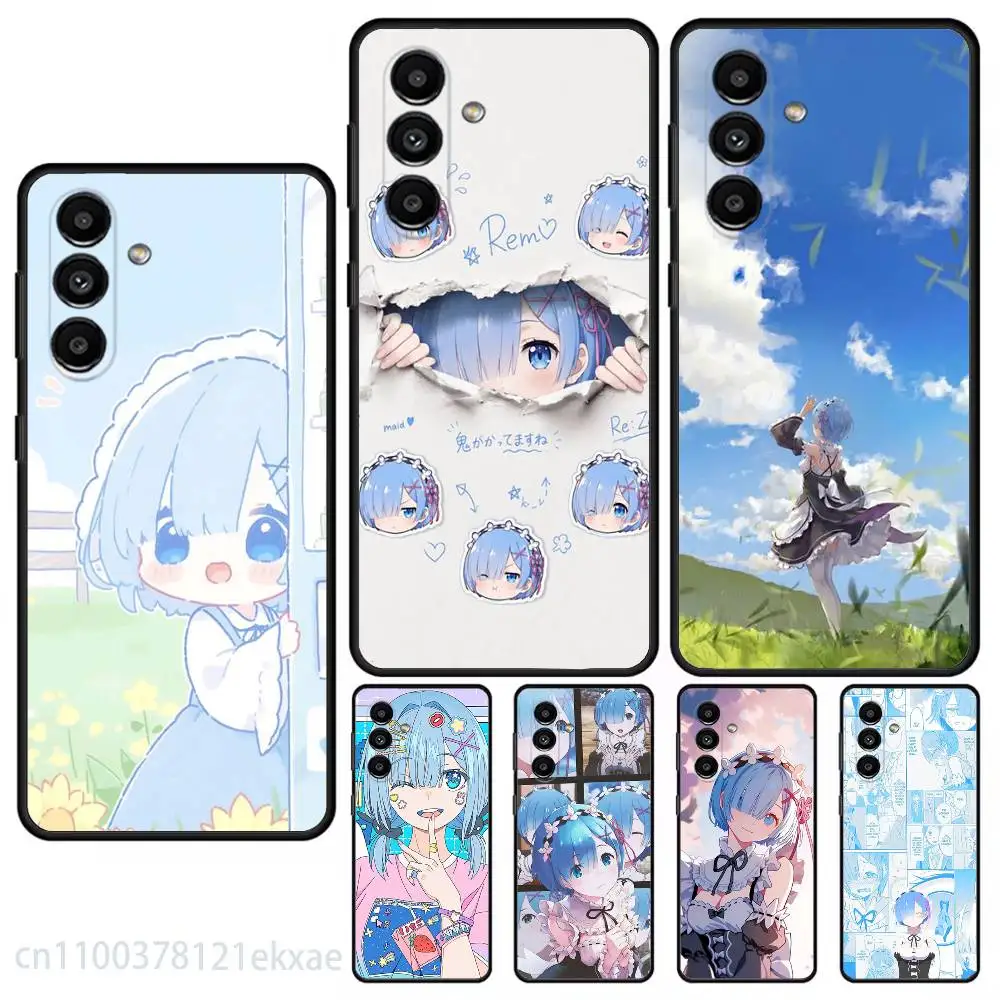 Anime R-Rem Re Zero Re0 Phone Case For Samsung S25,24,21,22,23,20,S30,Ultra,Plus, Fe,5G Silicone Cover