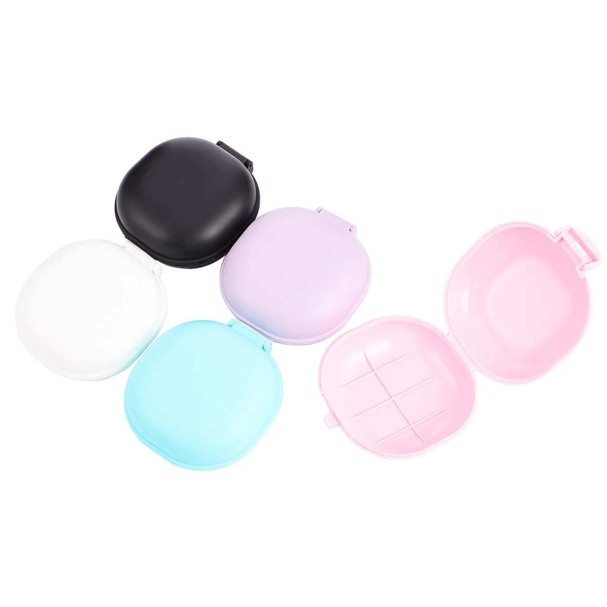 

5pcs Waterproof Soap Box Plastic Bathroom Soap Container Leak Proof Non-Slip For Home Travel Hiking Shower Use