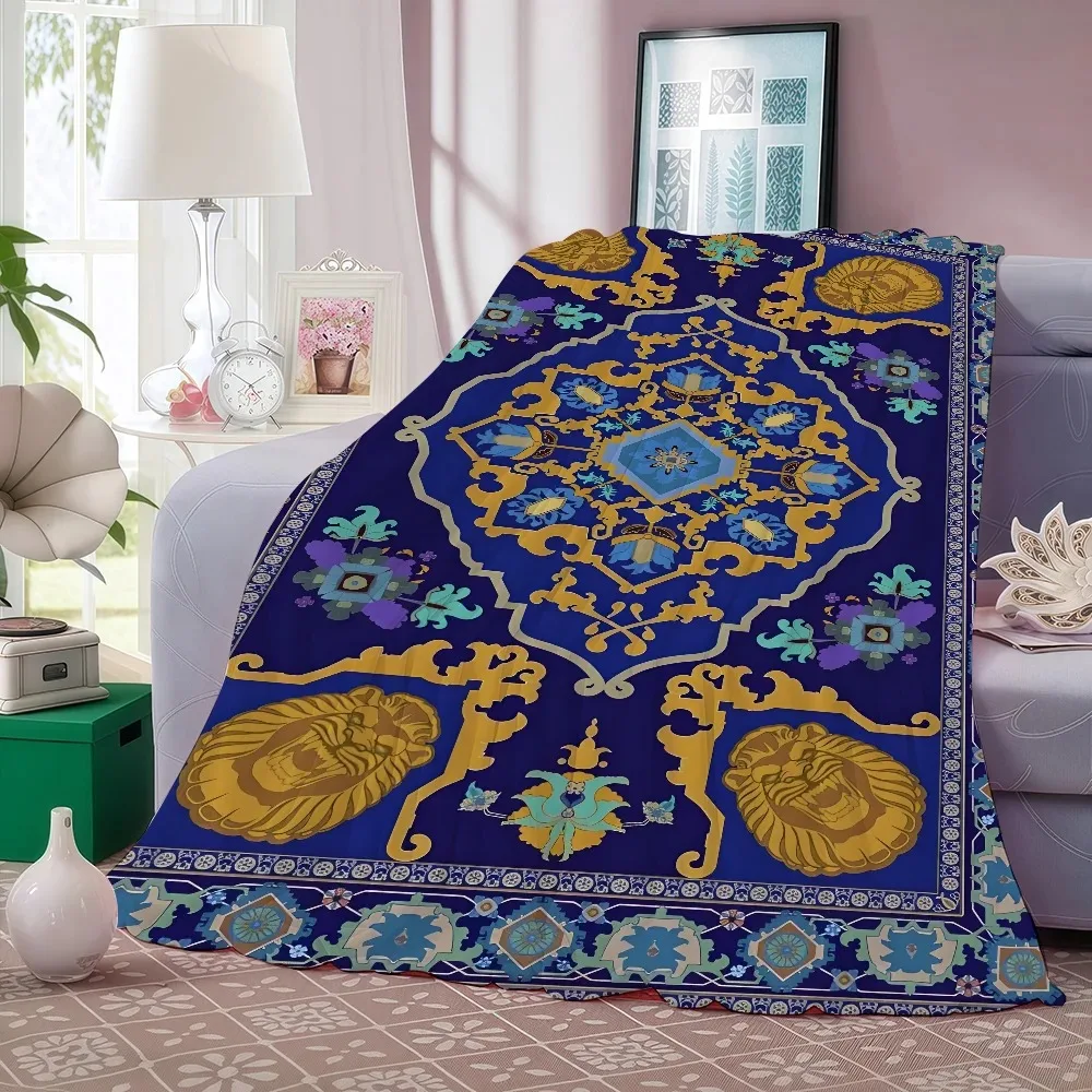 Aladdin 1992 Magic Carpet Throw Blanket Warm And Soft Suitable For Bedroom Living Room Sofa Bed Office Travel Camping