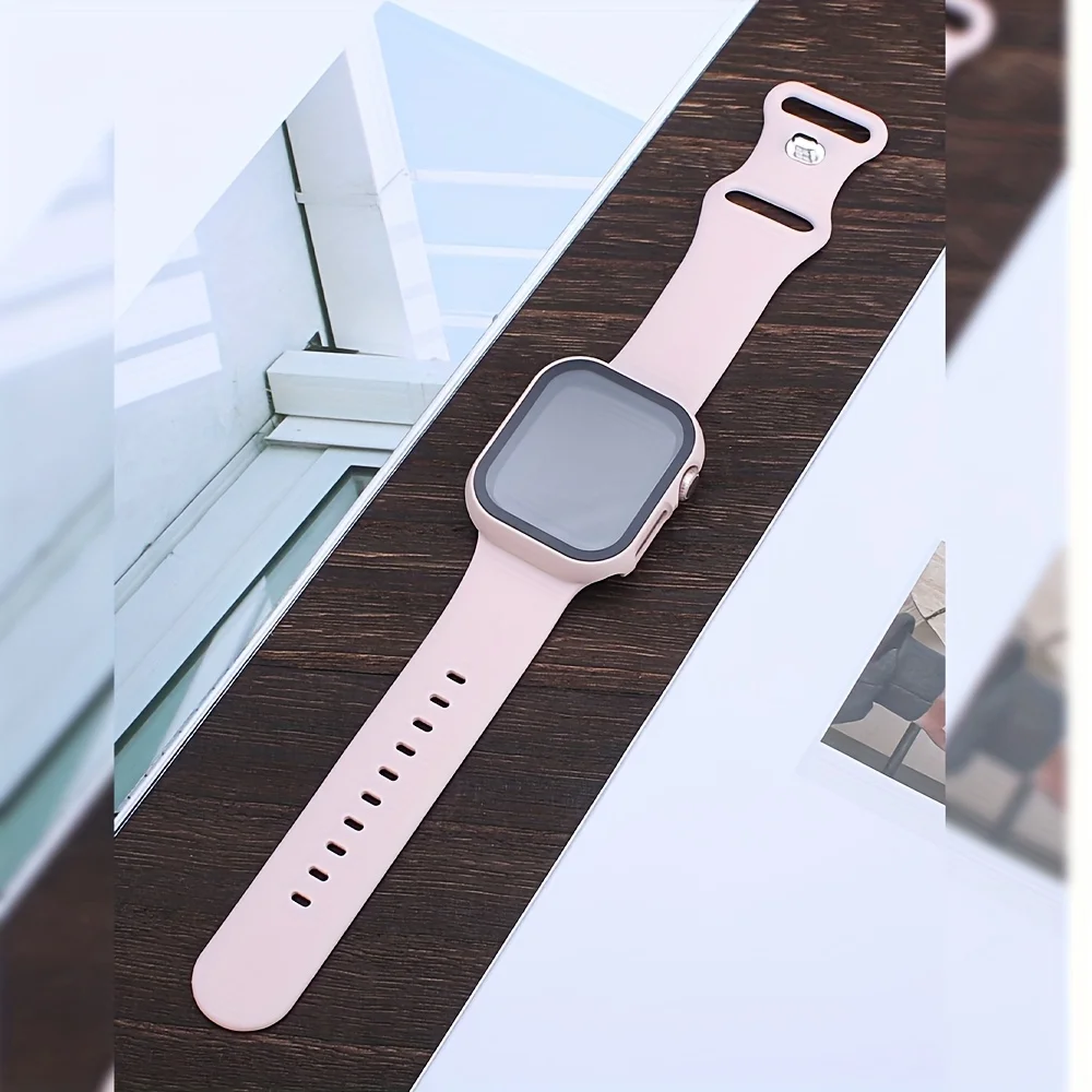 Figure 8 Buckle Lightweight Silicone Strap For Apple Watch Series 11 10 9 8 7 6 5 SE Ultra Fits 49-38mm Breathable Soft Unisex