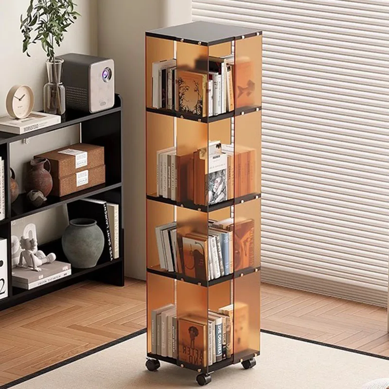 For Traditional Toy Rotating Bookcase Vertical Vintage Storage Tiny Rotating Bookcase Miniature Estante De Libros Home Decor