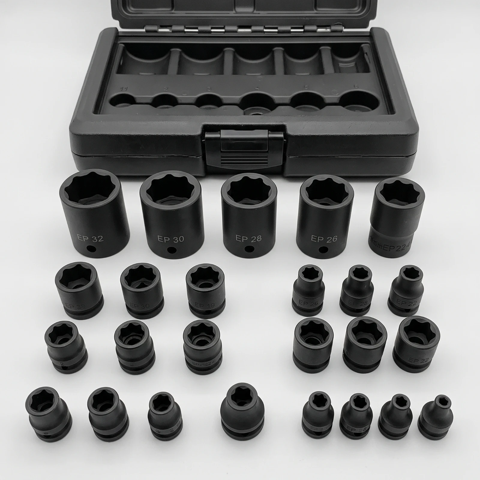 19 Pieces Socket Tool Set in Carrying Case Sturdy EP Socket Set Tools Compact for Mechanics, Battery Pack Disassembly