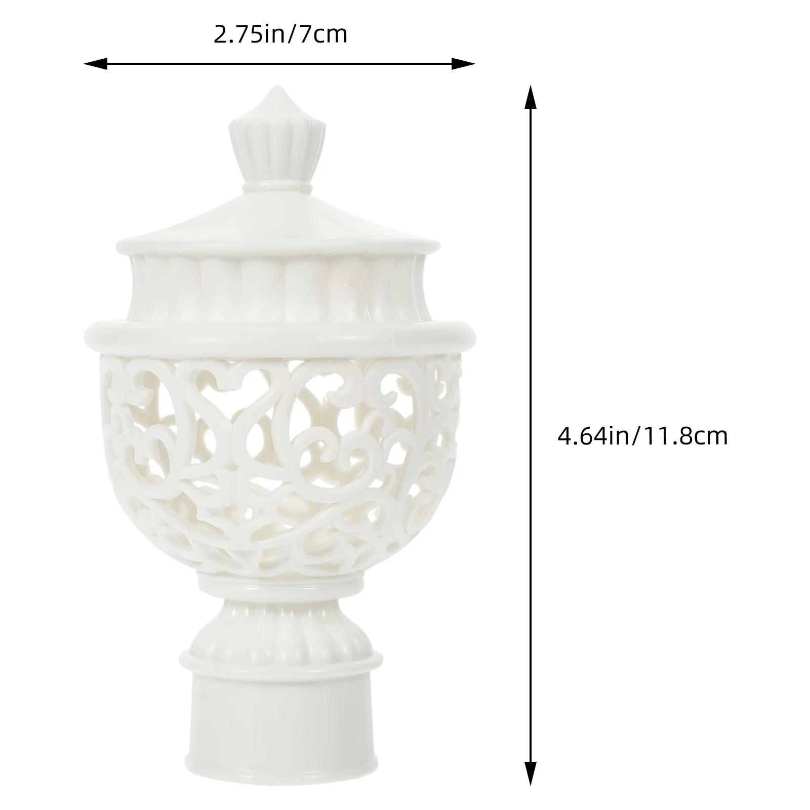 6 قطعة قضيب الستارة Finials Abs المواد ارتداء مقاومة التصميم الحديث ديكور المنزل استبدال ملحق ثنى قضيب المكونات النهائية