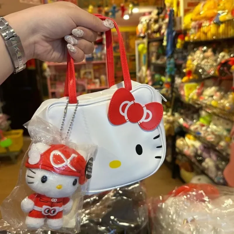 Sanrio Hello Kitty borse Y2k Kawaii Cute Anime stampato borse quadrate bianche borsa Tote piccola ad alta capacità in stile giapponese per le donne