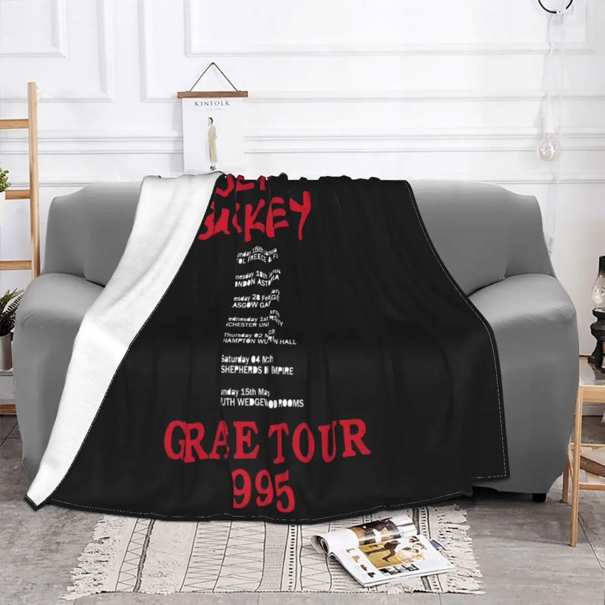 Jeff Buckley Grace Tour 1995 4 Anime Bed Blankets Winter Blankets Thin Wadding Blanket Throw Blanket