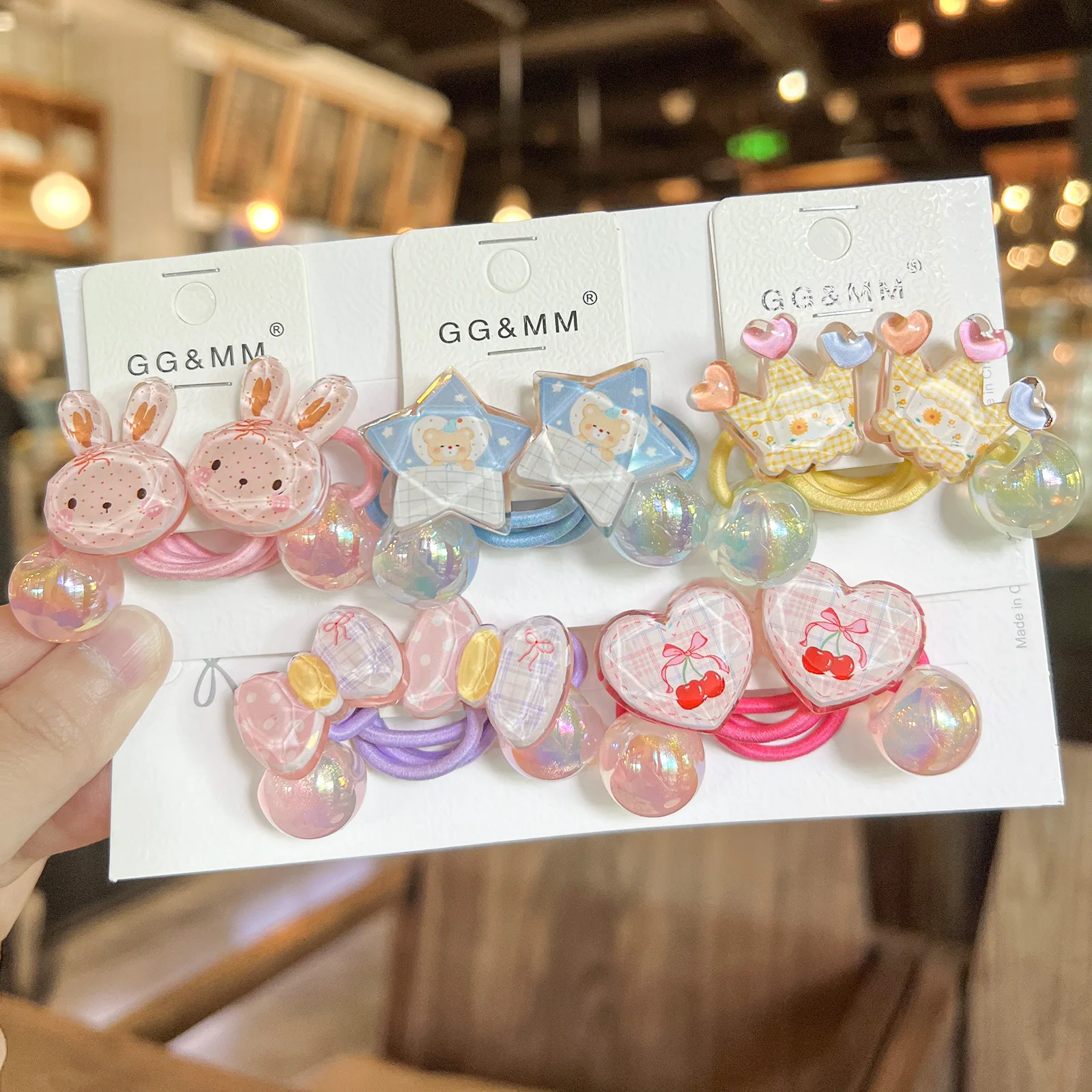 

2 шт./лот, новые милые головные уборы принцессы со светящимися пузырьками, детские эластичные ленты для волос, детские веревки для волос, аксессуары для волос для девочек