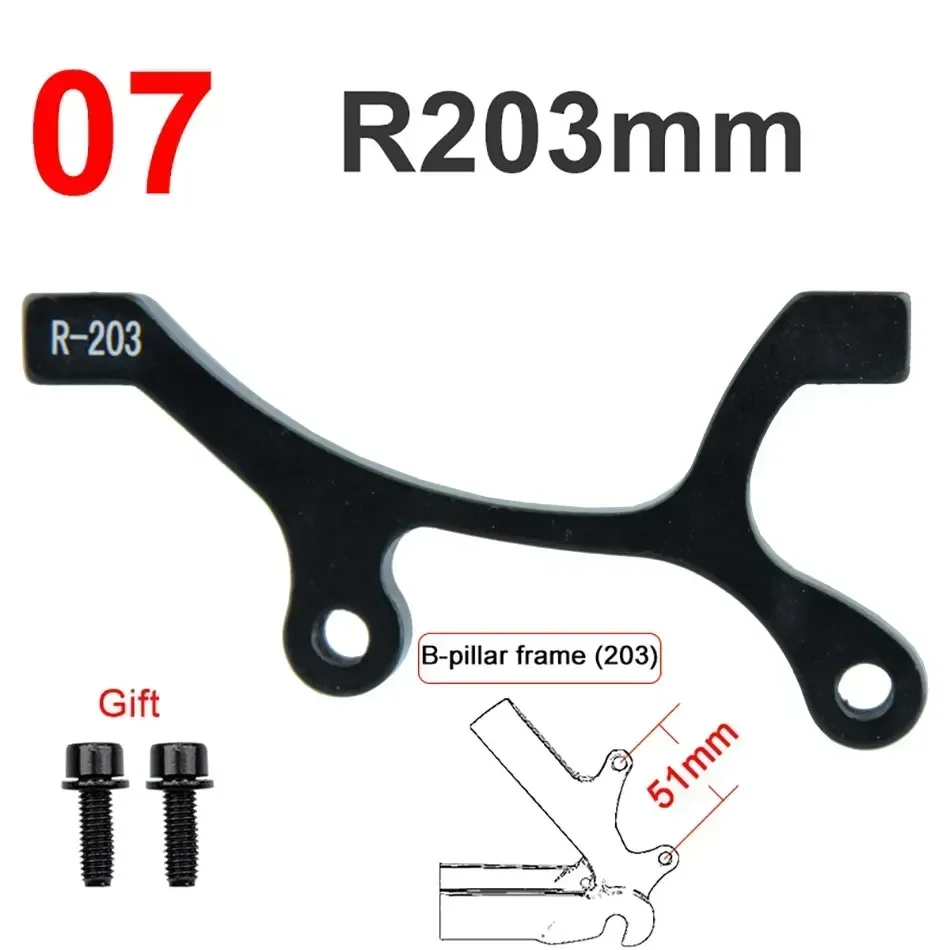 Disc Brake Base Pads Set Electric Mountain Bike PM/IS 160 180 203 Mm Aluminum Alloy Caliper Adapter Bicycle Accessory Hydraulic