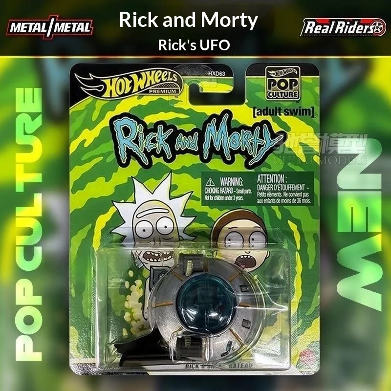 

Hot Wheels Premium 2026 Pop Culture Rick And Morty Rick's Ship 1:64 Scale Diecast Alloy Car Model Collectible Vehicle Gift Toys