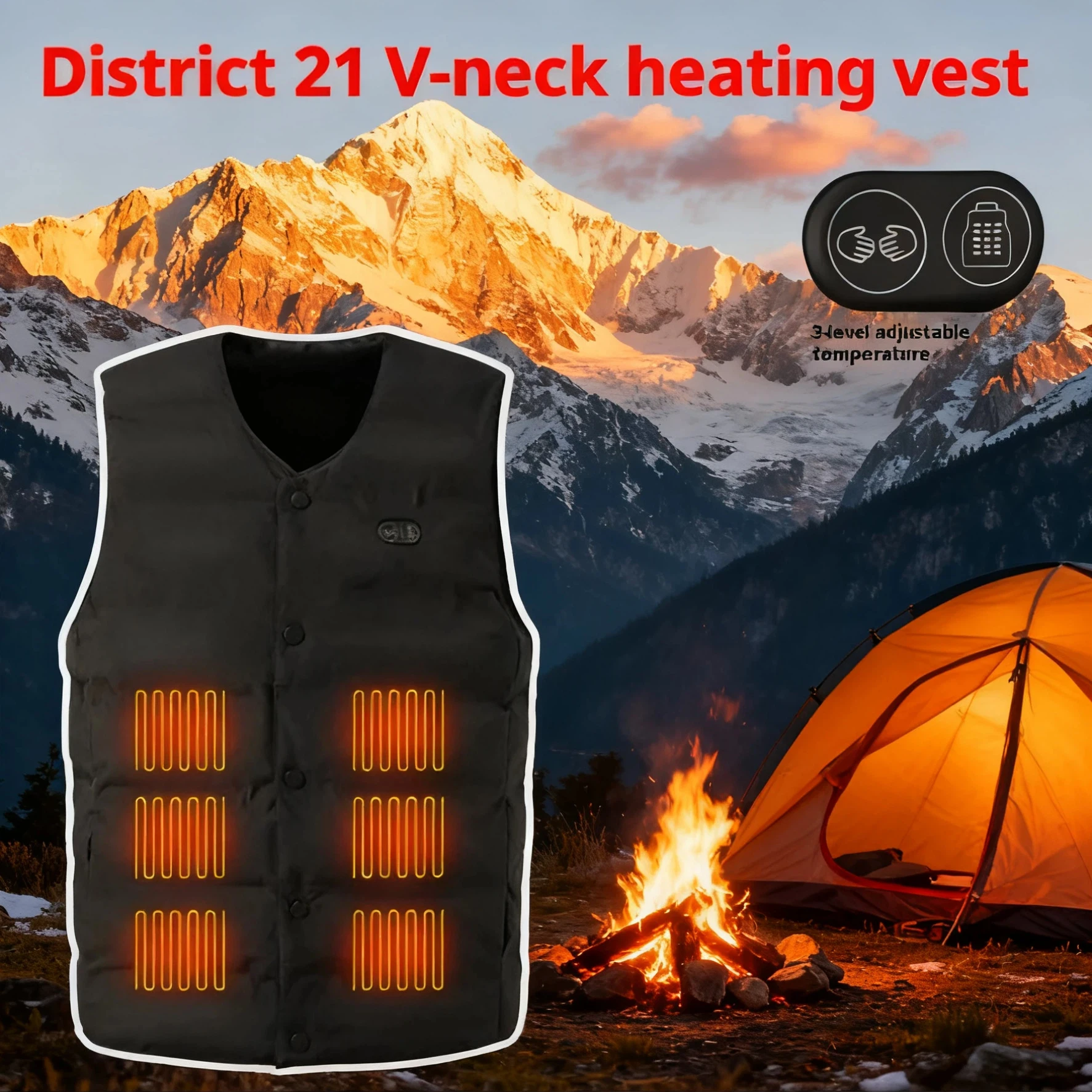 

USB-жилет с подогревом для мужчин и женщин, 21-зонный умный электрический теплый жилет, терможилет, зимний спортивный жилет на открытом воздухе, мягкий жилет с подогревом