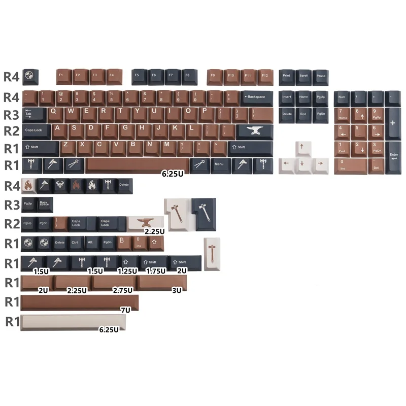 144 Keys GMK Reforged Keycaps Cherry Profile PBT Dye Sublimation Mechanical Keyboard Keycap For MX Switch 61/64/68/884/87/980