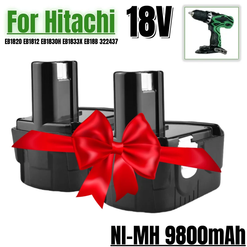 

Аккумулятор NI-MH 9.8Ач, замена для Hitachi 18V EB1812S EB1814SL EB1820L EB1824L EB1826HL, для электроинструментов