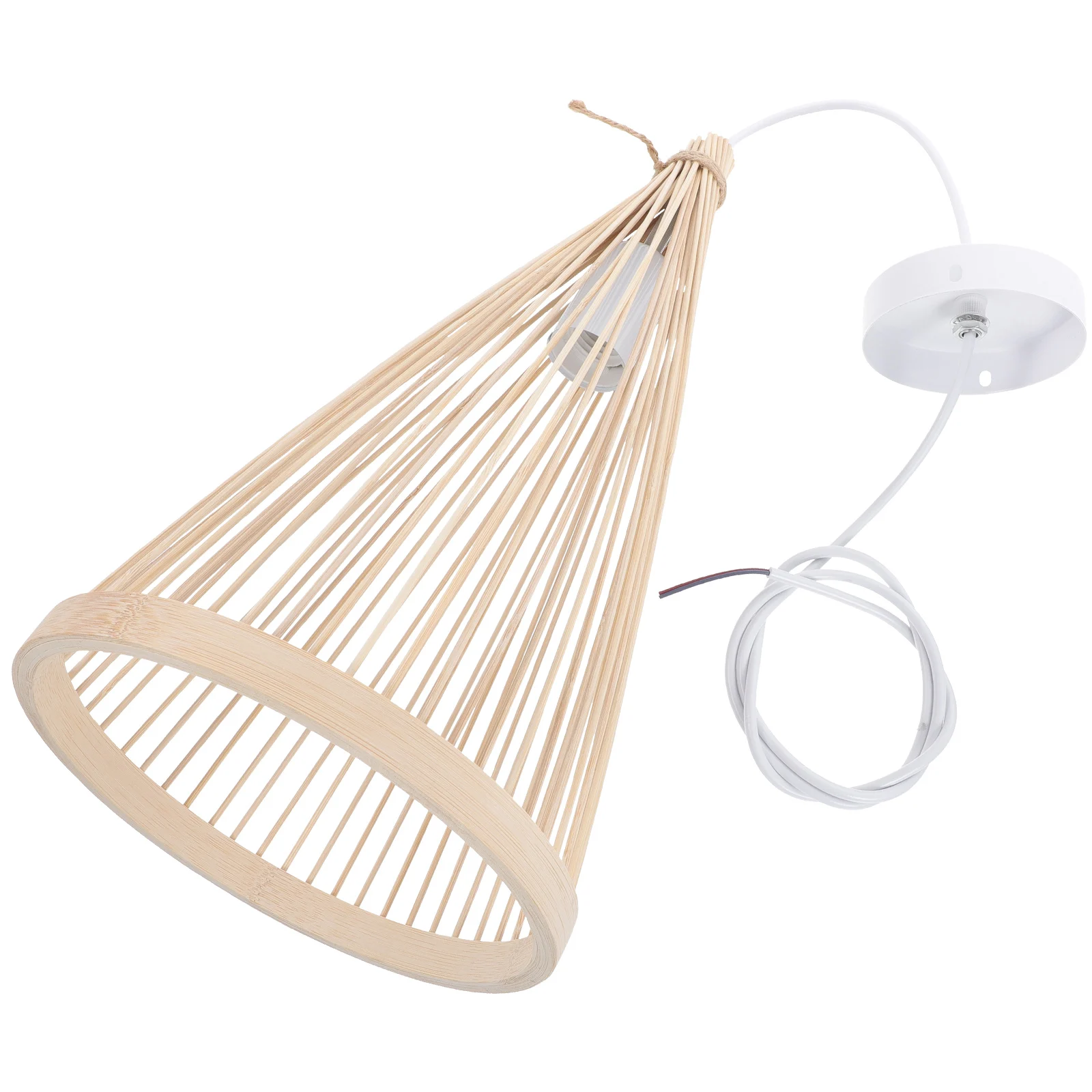 

Exquisite Bamboo Woven Lampshade For Ceiling Lamp Rustic Style Light Cover Decorative Replacement Home Hotel Restaurant Use