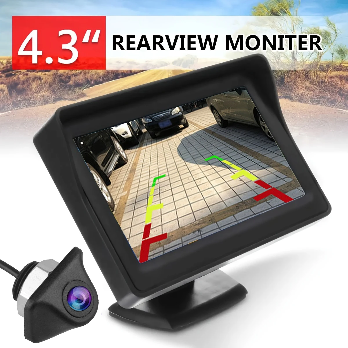 

4.3 inch TFT LCD Car HD Monitor Reverse Camera Security Display for Reverse Backup Parking Camera Drive Recorder