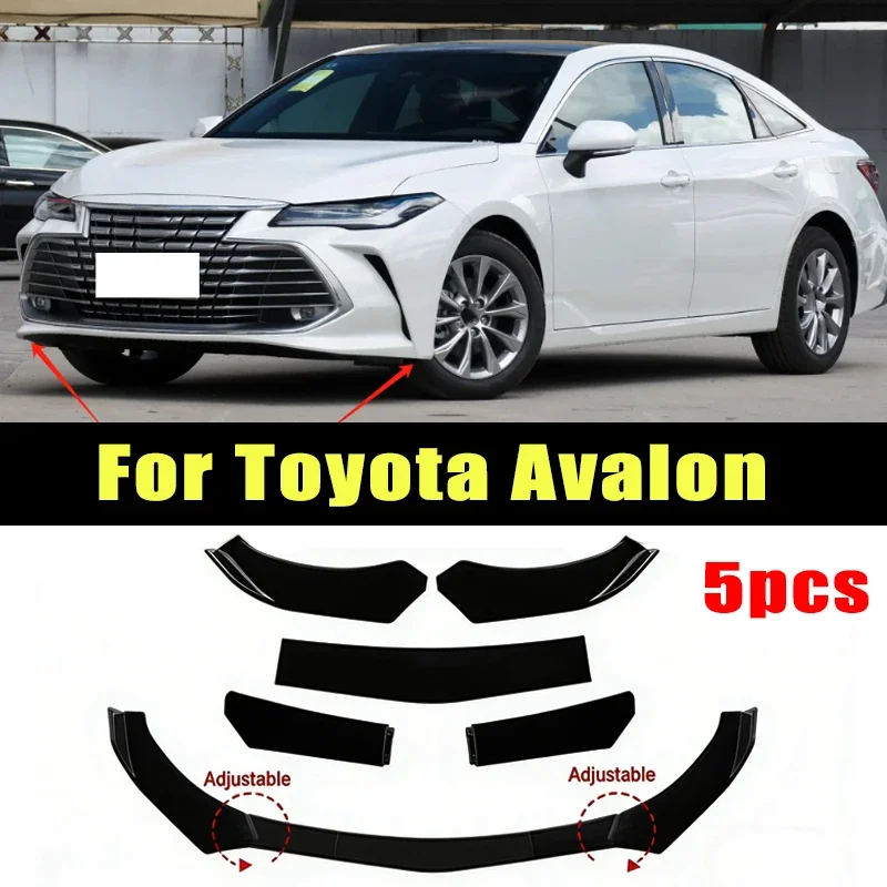 

5Pcs ABS Material Universal Car Front Bumper Separator Bumper Lip Body Kit Duck Lip Separator For Toyota Avalon Car Accessories
